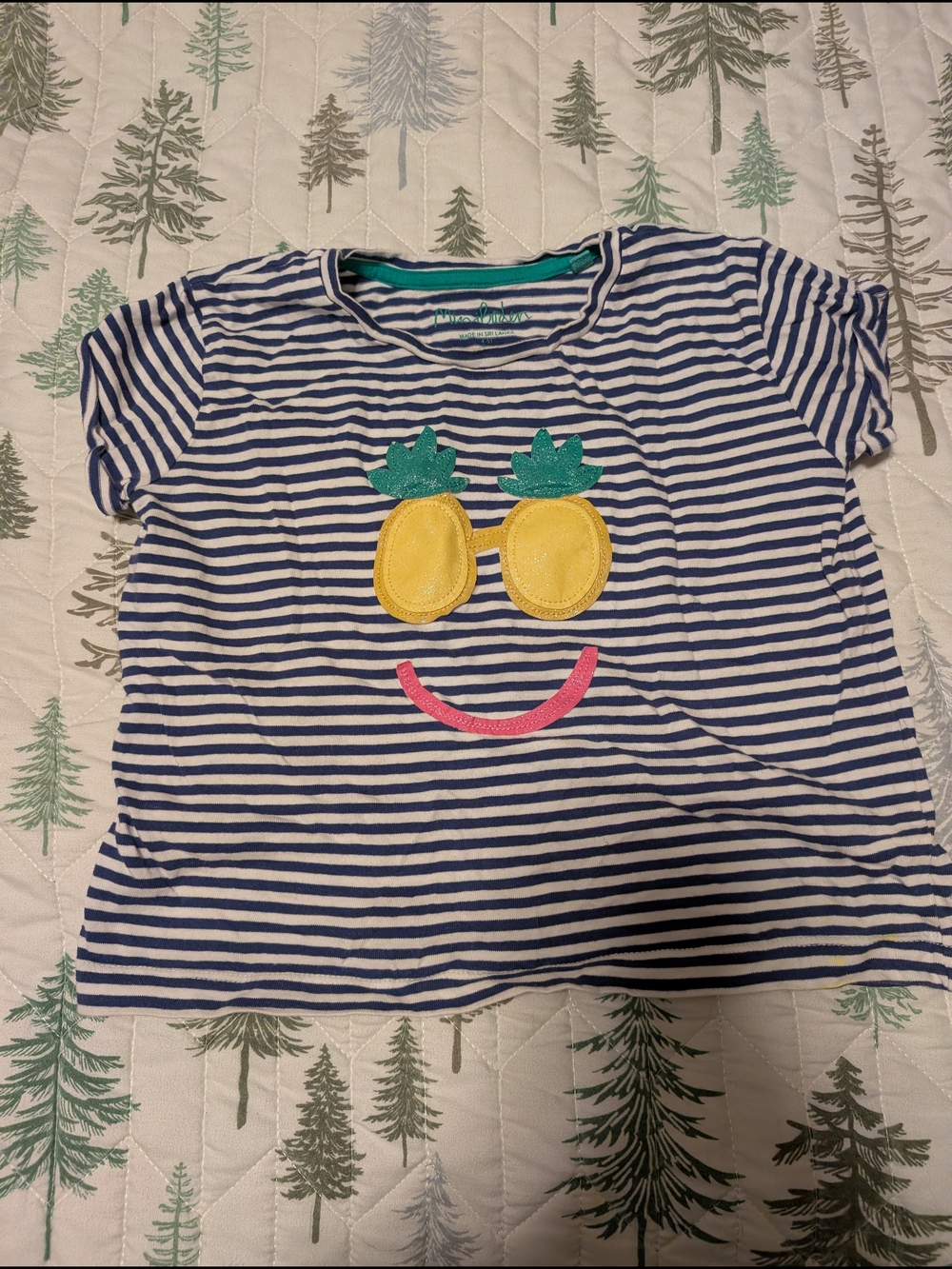 Pineapple Smile Striped Tee